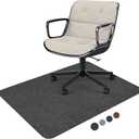 Placoot Desk Chair Mat for Hardwood Floor Corduroy Surface 55''x35'' Office Chair Mat for Rolling Chairs, Under Desk Low-Pile Office Rug Floor Mat (Corduroy Dark Grey)
