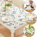 LovePads Floral Table Cover Protector 42 x 60 Inch, 1.5mm Thick Plastic Mat