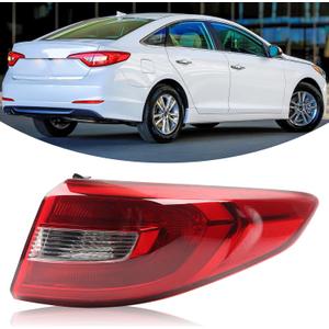 Right Halogen Tail Light Assembly Compatible With 2015-2017 Hyundai Sonata Eco Without LED Tail Lamp Right Passenger Side Replacement HY2805129 92402C2000 11672100