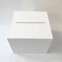 White Acrylic Card Box w/Slot, Thick DIY Wedding Box Blank No Print, Large 10x10x7 in, for Reception Decoration Fundraiser Money Box Election Ballot Graduation Keepsake Party Favor