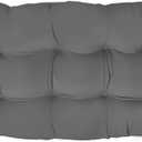Outdoor Bench Cushion 44x22x4 Inch with Ties Loveseat Pads, Dark Grey