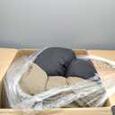 Majestic Pet 52 Inch Bagel Calming Dog Bed Washable  Cozy Soft Round Dog Bed with Spine Support for Dogs to Rest Their Head - Fluffy Donut Puppy Mat 52x35x11 (Inch) X-Large  Gray