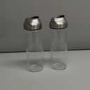 Aelga Glass Coffee Creamer Container Set, Creamer Pitcher 7oz + 12oz Glass Dispenser Container Set for Creamer, Milk and Spices, Coffee Bar Accessories, Pack of 2