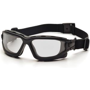 PYRAMEX I-Force Sporty Dual Pane Anti-Fog Goggle, Black Frame/Clear Anti-Fog Lens