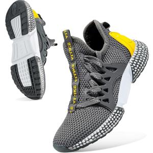 WETIKE Boy's Shoes Mesh Slip on Lightweight Running Sneakers, 30