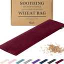 Qomfor Microwave Heating Pad - Large Microwavable Wheat Bag Heat Pack for Neck and Shoulders, Pain Relief, Back Pain, Arthritis, Period Cramps - Reusable Lavender Heating Pad (Bordeaux) (Bourgondy)