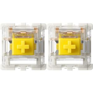 Gateron G Yellow Pro Switches Pre-lubed 3pin RGB SMD Linear for Gaming Mechanical Keyboard (72 Pcs,Yellow)