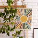 HRQKO Boho We Can Do Hard Things Posters Hanger Frame Set of 2, Kids Wall Art, Boho Inspirational Wall Art with Wooden Frames,Classroom Sun Wall Hanging Banner Decor for Nursery Kids Room, 12x16 Inch