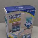 10 Pack Medium Vacuum Storage Bags with Hand Pump, Plastic Packaging Bags, 80% Space Saver Vacuum Seal Bags for Clothing, Travel Lugggage, Blankets, Comforters