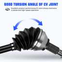 Front Right CV Axle Shaft Assembly Fit for Nissan Quest (LE/S/SL/SV/Platinum) V6 3.5L 2011 2012 2013 2014 2015, Replace for 66-6412, 1 pcs Passenger Side CV Joint Shaft