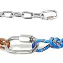 2 x Tueascallk 10 Pcs M4 Stainless Steel Chain and Rope Quick Coupler Links, High Strength and Large Load-Bearing Locking Connector Snaps, 1.65"(L) x 0.9"(w), Link Diameter 0.15"