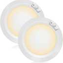 Motion Sensor Battery Operated LED Lights Indoor 210LM 3000K for Closet, Stair, Laundryroom, Stairwell, Hallway, Shed, Kitchen Cabinet - Warm White (2 Pack)