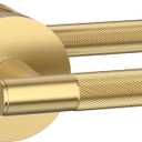 Asidrama 1 Pack Passage Champagne Bronze Door Handles, Door Lever with Door Knobs Indoor for Bedroom or Bathroom, Heavy Duty Door Handles Interior with Locks for Left Right Sided Doors