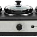 CULINARY CHEF, Triple Slow Cooker, Buffet Server 3 Pot, Food Warmer - Stainless, 2.5 Quarts