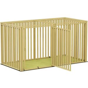 Steel Tube Heavy Large Dog Crate with Mat Base, 48" L x 28" H Dog Crates for Medium Large Dogs, Big Dog Cage, Dog Kennel, Puppy Dog Playpen with Top, Pet Cage, Indoor, Light Green2