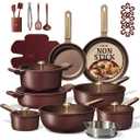 CAROTE 31pcs Nonstick Cookware Sets, Pots and Pans Set with Wok, 31 Piece