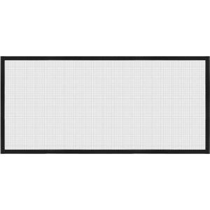uxcell Window Screen Mesh, 28" x 55" DIY Fiberglass Netting Mesh Black Frame with Hook and Loop Adhesive Edging Grey Mesh for Bedroom, Living Room, Kitchen
