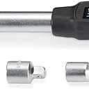Digital Torque Wrench 1/2 Inch Drive, 12.5-250 ft-lb, 72-Tooth Electronic Torque Ratchet with Socket Adapters and Extension Bar