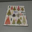 OWENIE Christmas Tree Placemats Set of 4 for Kitchen Table, Waterproof & Washable Print Xmas Pine Trees Textured Fabric Mats for Festive Holiday Winter Snowy Decor, 13W x 19L