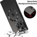 OOK Magnetic Case Made for iPhone 14 Pro Max (6.7 Inch) (Compatible with MagSafe) Clear Phone Cover with Screen Protector Soft TPU Anti-Scratch Shockproof Protective Case for Women Men - Black