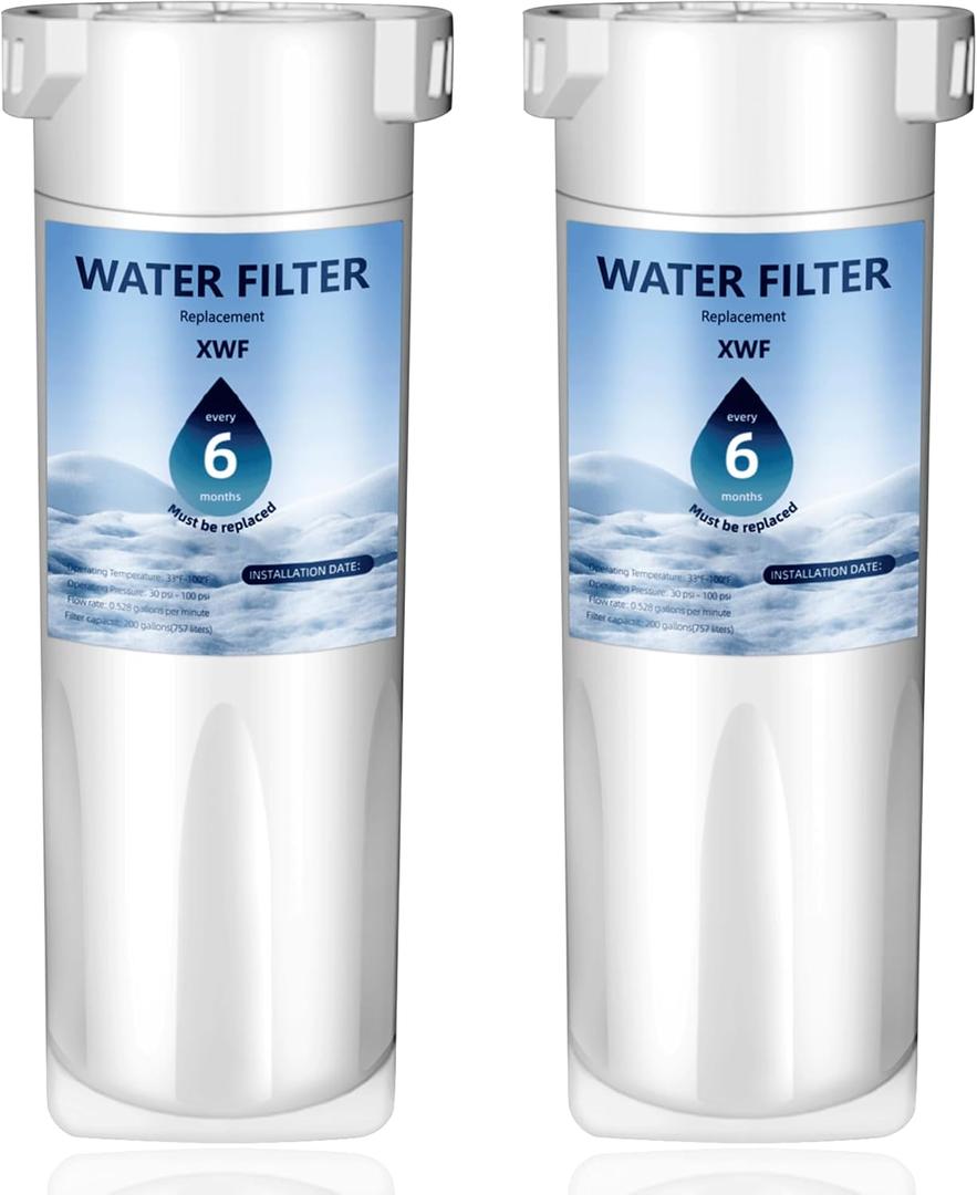 XWF (Not XWFE) Replacement for GE XWF Water Filter WR17X30702 GBE21 GDE21 GDE25 GFE24 GFE26 GNE21 GNE25 GNE27 GNE27 GWE19 GYE18