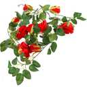 Artificial Rose Flower Swag Wall Wreath Floral for Lintel, Door, Home, Wedding Decoration