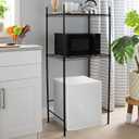 Organize It All Mini Fridge and Microwave Stand| Kitchen Organizer | Perfect for Dorm | Office| Space Saver | Black |, 24 X 17.75 X 53"