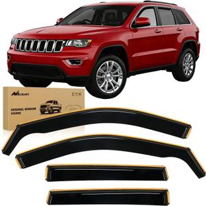 Nilight in Channel Rain Guards for Jeep Grand Cherokee 2011 2012 2013 2014 2015 2016 2017 2018 2019 2020 Vent Window Visors-4pcs