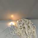 Boho Lamp Shade,Boho Hanging Lamp Handmade Macrame Lamp Shade Plug in Pendant Light,Bohemian Hanging Lights with Plug in Cord Light Fixtures for Boho Bedroom Decor Living Room (Type5)