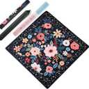 Mahjong Mat & Mah Jongg Mat for Table - Waterproof & Silent, 3mm Thick Non-Slip Game Pad with Unique Designs, Carry Bag & Gift Tube - Premium Mahjongg Accessories for Mother's Day31.5" x 31.5", Black)