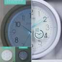 La Crosse Clock 10 Inch Night Vision White Silent Quartz Analog Clock, 404-4525