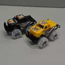 Light-Up Monster Truck Toys (2-Pack)  Push-&-Go Cars with Glowing Wheels  Birthday Gift for Toddlers, Boys & Girls Ages 3+  Durable Friction-Powered Trucks  Batteries Included