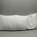 WhatsBedding Body Pillow Cover Cotton Fabric, Long Pillowcase Breathable & Skin-Friendly, Envelope Closure - White (21x54 inch)