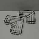 2 Pack Adhesive Corner Shower Caddy, Bathroom Shelf, Shower Organiser, Bathroom Shelf Shampoo Rack Organiser No Drill Holes Required/Black