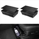 BASENOR 2Pack Tesla Model Y Under Seat Storage Box, Waterproof Hidden Storage Underseat Organizer with Lid Cover Tray for 2020-2024 Model Y Accessories