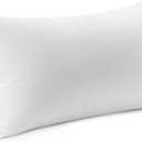 Miulee 14x22 Inch Premium Lumbar Throw Pillow for Bed Sofa Couch Virgin Microfiber with 100% Cotton Cover Decorative Throw Pillow Insert Stuffer Form