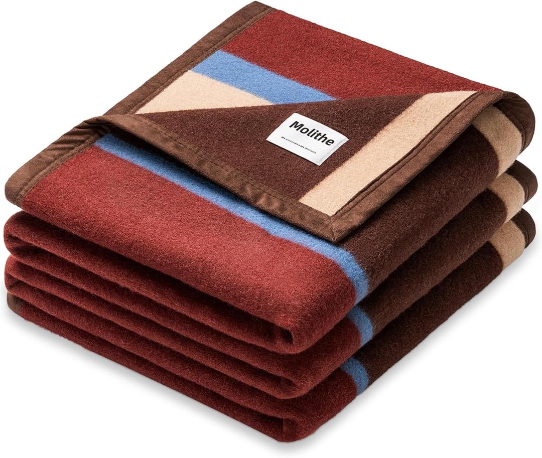 Alpaca Wool Blanket 50% Alpaca 50% Sheep Wool Blend, Ultra-Soft, King