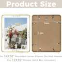 Golden State Art 14x18 Aluminum Picture Frame Gold - With Mat for 12x16 Photo or Without Mat for Round Edges 14 x 18 Photo with 1-inch Radius Corner - Real Glass - Matte Modern Wall Decor