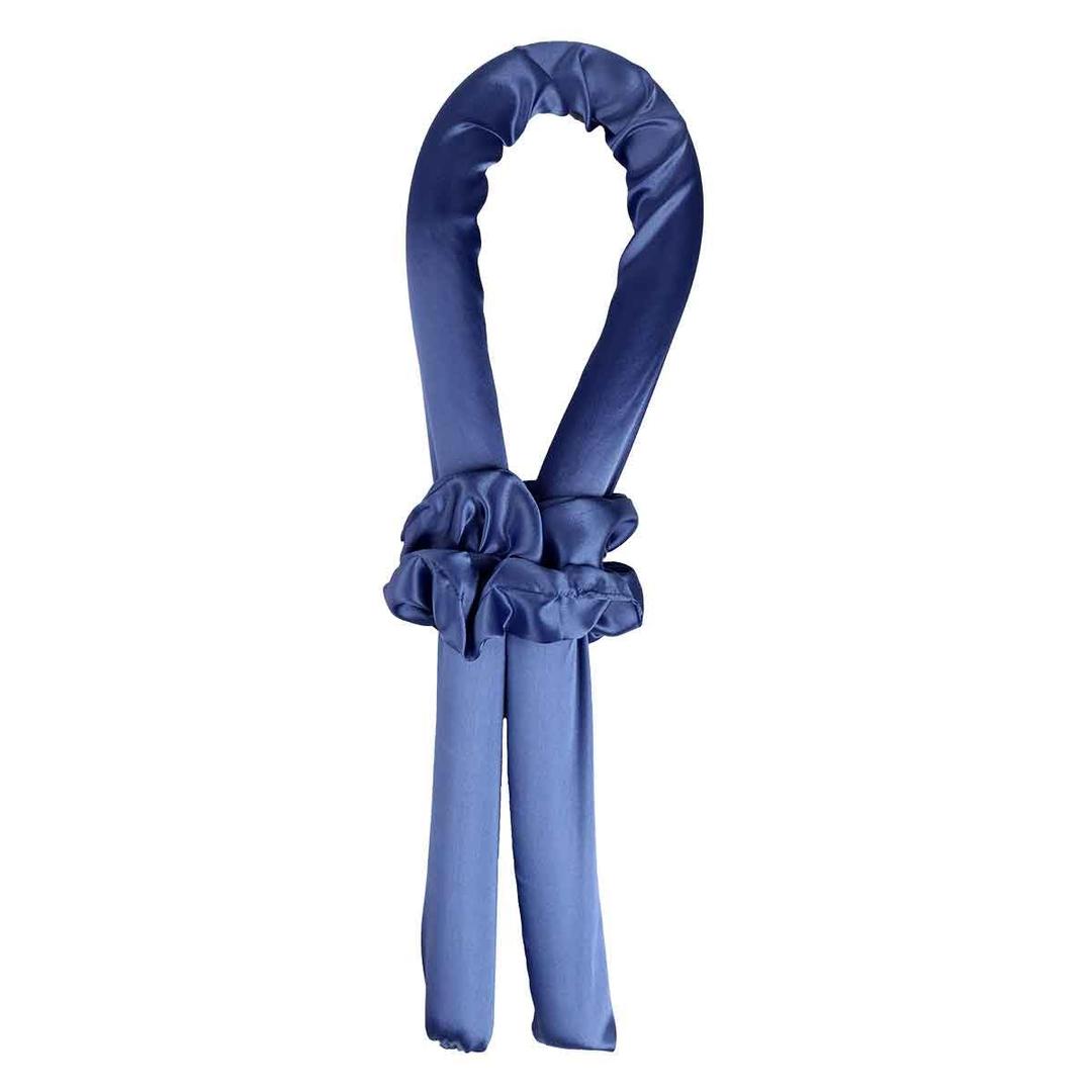 2 x Relaxus Beauty Heatless Curler Kit - No-Heat, Damage-Free Satin Curling Rod with Scrunchies & Clip for Bouncy, Long-Lasting Overnight Curls  Easy to Use & Gentle Hair Styling Tool (Blue)