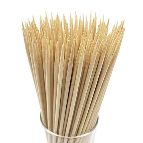 HOPELF 4" Natural Bamboo Skewers Sticks for Appetiser，Fruit，Cocktail，Kabob，Chocolate Fountain，Grilling，Barbecue，Kitchen，Crafting.More Size Choices 4"(500 PCS)