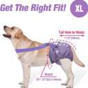 Pet Soft Dog Diapers Female with Suspenders, 3 Pack Reusable Female Dog Diapers for Heat, Dog Period Panties for Doggie in Cycle(X-Large, Pinkycolor)