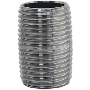 Minxi NPT Threaded Close Taper Nipple Pipe Fitting, Straight Connector, SS304 Stainless Steel (1/2in.)