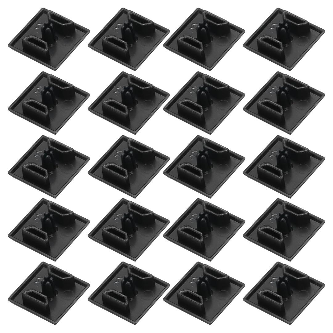 MECCANIXITY 20Pcs 2020 V-Slot 4.2mm Hole Dia EU Standard Aluminum Profile End Cap 20x20mm/0.79x0.79in ABS Aluminum Extrusion Plug for 3D Printer, CNC
