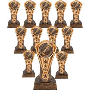 Express Medals 12 Pack of 6.5 Inch Tall Cobra Football Trophy Awards Boys Girls Mens Women Flag Touch Youth Team Trophies Award Tournament Champion Winner Event Prize Gift CA194