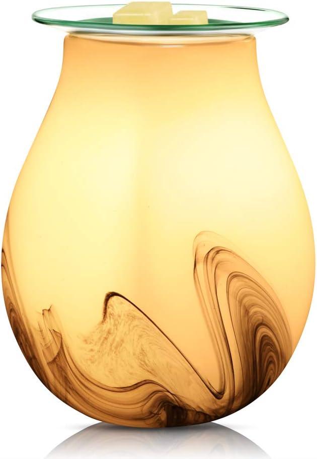 Glass Wax melt Warmer,Electric Wax Burner,Romantic Aroma Warmer for Essential Oils Burner & Premium Wax Melts Burner.(Ink Drawing)