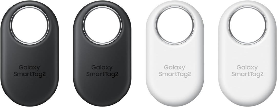 Samsung SmartTag2 (2023) Bluetooth + UWB, IP67 Water and Dust Resistant, Findable via App, 1.5 Year Battery Life (4-Pack) - Black/White 