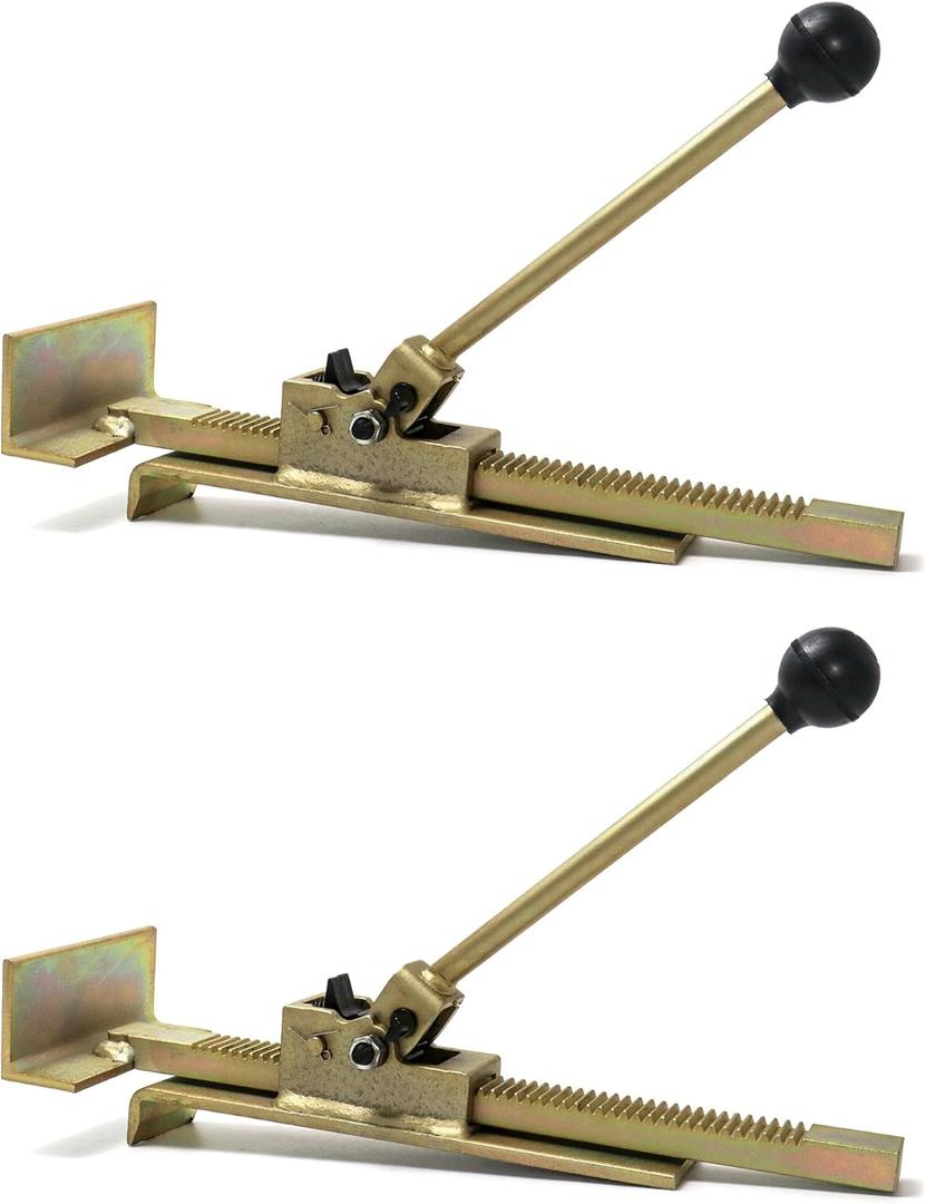 QWORK Hardwood Flooring Jack, 2 Pack Flooring Jack and Positioning Tool for Straighten and Installing Hardwood Floors, Easy Ratcheting Mechanism
