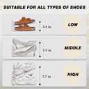 Shoe Slots Organizer 12 Pack - Shoe Stacker,3 Levels Adjustable,Space Savers 50%,Double Layer Holders for Closet (Transparent),Organizador de Zapatos