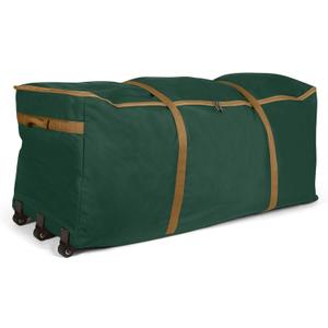 Covermates Keepsakes Christmas Tree Rolling Cinch Bag  Heavy-Duty Polyester Holiday Storage with Wheels, Reinforced Handles & Cinch Straps  Durable Christmas Tree Storage Solution, Green (48W x 20D x 20H with Wheels)
