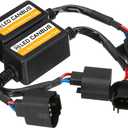 2PCS Car LED Headlight Canbus Decoder, H13/9008 Blinker Resistor, Warning Error Fault Decoder to Fix Bulb Switch Problem, Universal LED Light System Anti-Flicker Harness Adapter